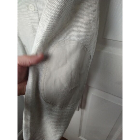 Trash Nouveau Men's XL Grey Patched Shoulder Elbow Cardigan Sweater - Picture 4 of 10